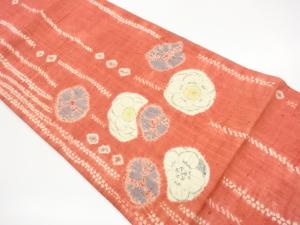 手織り紬手描き絞り辻ヶ花模様袋帯